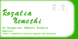 rozalia nemethi business card