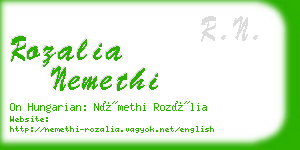 rozalia nemethi business card